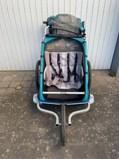 Thule chariot cx2 Fahrradanhänger Kinderwagen Joggingwagen Doppelsitzer blau