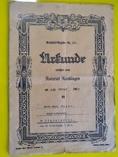 Beurkundeter Kaufvertrag Notariat Nördlingen Bay. 04.02.1933 Gesch.Reg.Nr. 197