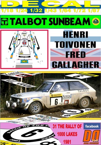Decal talbot sunbeam lotus - decal,