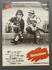 Nickelodeon TV-Sender für Kinder Original 1996 Vintage Advert Werbung Reklame