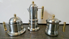 19952/ Espressokocher Depositato Italy + Zuckertopf Depositato + Milchkanne Ghia