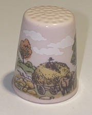 Fingerhut Porzellan gemarkt 1811 H&C Chodov  Czechoslovakia Thimble