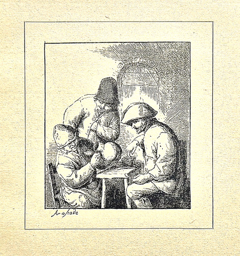 Alte lithographie der - alte, leere