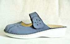 Hans Herrmann Pantolette Schlappen Clog Damen Schuhe Leder blau 38 5