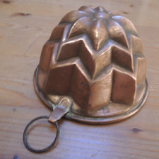 Alte Kupfer Backform Kupferform STERN Pudding-Pasteten-Form Aufhänger 11,6 cm Ø