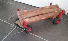 Steiff Langholz Anhänger Holz Blechspielzeug 50er 60er Jahre guter Zustand