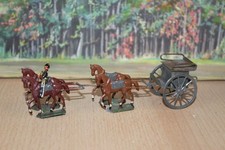 antike Zinnfiguren - preuß. Artillerievorspann mit Protze, Heyde, Fabrikbemalung