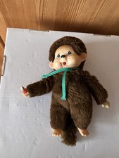 Monchichi mit Lätzchen Grün / Weiß ca 18 cm Nichtraucherhaushalt