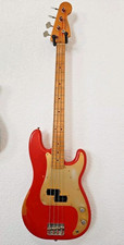 Fender Road Worn 50er Jahre Precision Bass, Fiesta Red & Original Gurt & Tasche