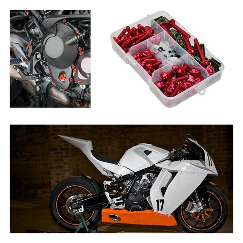 Red motorcycle fairing bolt - motorcycle,