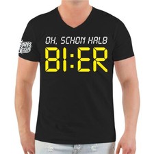 Herren TShirt OH SCHON HALB BIER vater Geschenk vatertag lustige sprüche spass