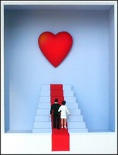 Original 3 D Objekt Volker Kühn "Der gemeinsame Weg" Hochzeit  handsigniert NEU