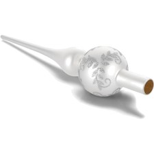 Christbaumspitze Glas Silber