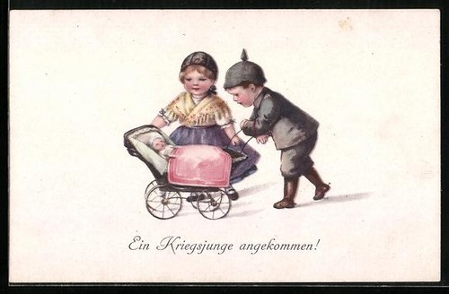 Junge als soldat mit - junge, seiner
