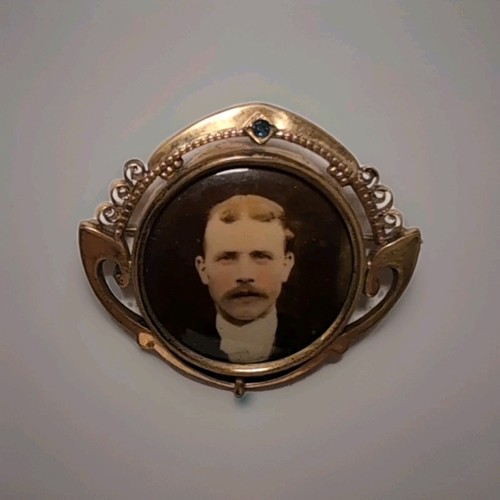 Antike foto brosche - antike, –