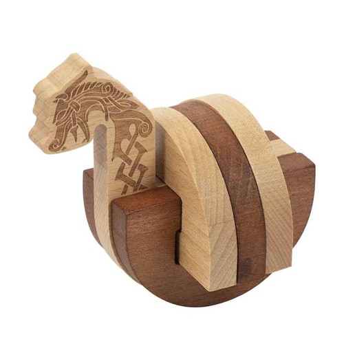 Viking long boat wooden - boat, 3d