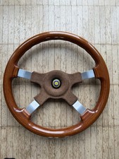 Wunderschönes HolzLenkrad mit Wildleder. Unikat.