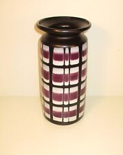 KERAMIK VASE schwarz weiß