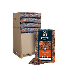 Palette 13×60 l 780 l Pinienrinde Pinienmulch – mittel 15–25 mm | Rindenmulch