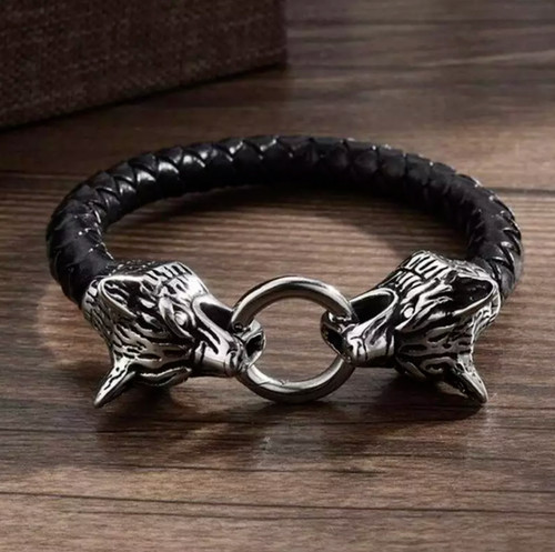 Armband wolfsköpfe wikinger - armband,