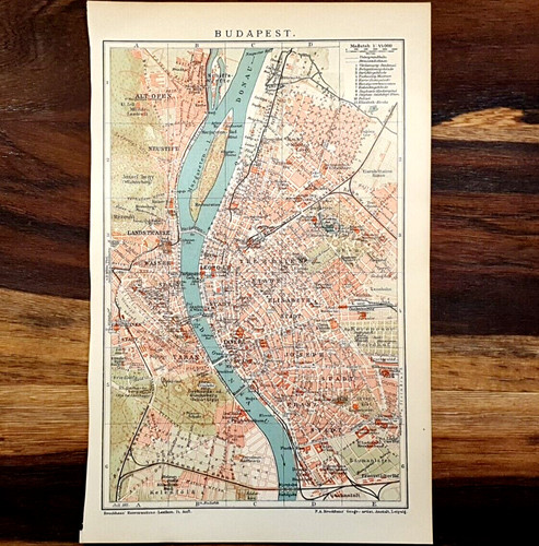 Alte lithographie budapest - lithographie,,