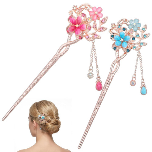 Vintage haarstäbchen set mit - haarstäbchen-set,