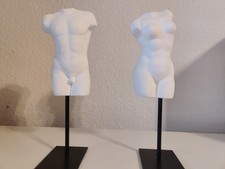 Set Gips Figur Torso Büste