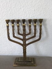 ?Israel ? Menorah, siebenarmiger Kerzenständer, Messing, Made In Israel!