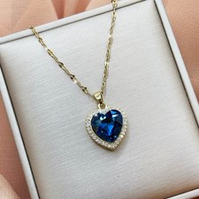 Damen Halskette Herz Zirkonia