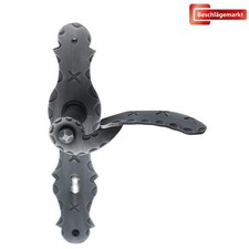 Baumanti Palermo Langschildgarnitur BB Türklinke Schmiedeeisen schwarz verzinkt