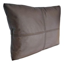 Braunes leder sofakissen - leder, sofa