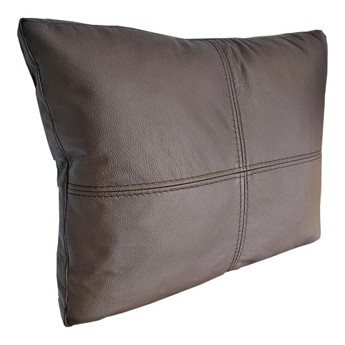 Braunes leder sofakissen - braunes,