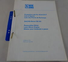 Teilekatalog / Ersatzteileliste Sachs Motor  Sachs Stamo SB 102 Rasenmäher Motor