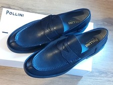 Pollini 44 Gr Pelle Nera Intrecciata 