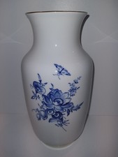 Meissen Vase blaue Blume mit Insekten ca. 30 cm 1.Wahl WIE NEU !!!