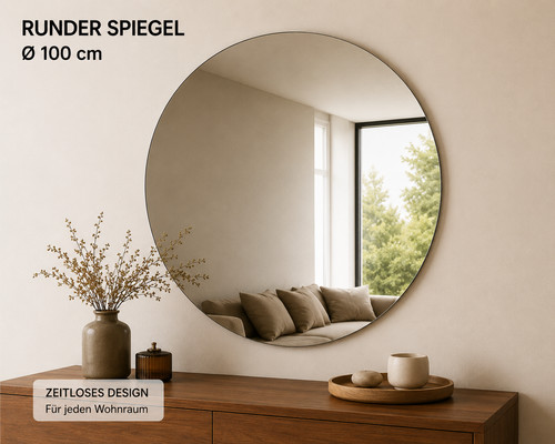 Runder wandspiegel 100 cm - wandspiegel, Ø