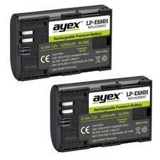 Ayex premium akku e6nh - 2x, lp-e6nh