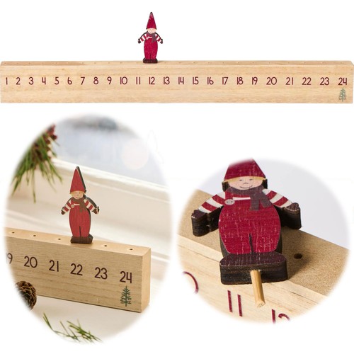 Vintage holz adventskalender - vintage,