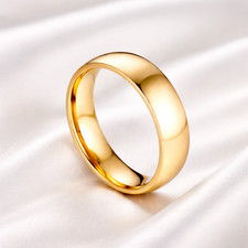 Ring Edelstahl Gold Herren