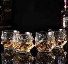 Kanars 4 Teiliges Whisky Gläser Set Bleifrei Kristall Hochwertige Qualität 320ml