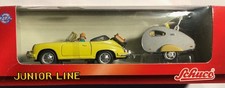 SCHUCO Junior Line 27013 Porsche 356 Cabrio m. Wohnw. Aufd. Beaulieu 2002 OVP 