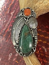Navajo Ring mit grünem