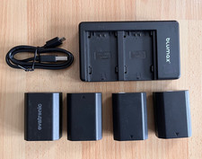 4 Akkus NP-FZ100, Doppel-Ladegerät, USB-Kabel