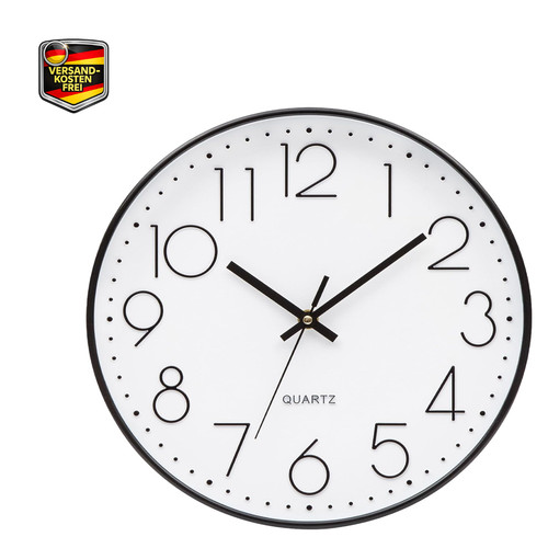 Lautlose wanduhr 30cm - lautlose, quarz