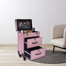 Trolley Schminkkoffer Rollkoffer Multikoffer Kosmetikkoffer mit 2 Schubladen