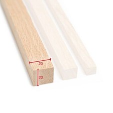 Quadratleiste Eiche 1m, 10 bis 20 mm, Vierkant Holzleisten Bastelholz Kantholz