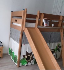 PAIDI Etagenbett Hochbett Varietta Rutsche Leiter Rausfallschutz umbaubar massiv
