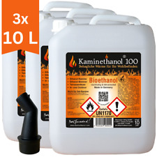 30 L Bioethanol 100% Ethanol 30 Liter Bio Alkohol 10 L Kanister Kamin Ausgießer
