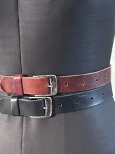 2 tolle Ledergürtel Rotbraun