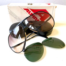 vintage ALPINA CM4 QUATTRO black sunglasses W.Germany rare M1 MEDIUM Miami Vice